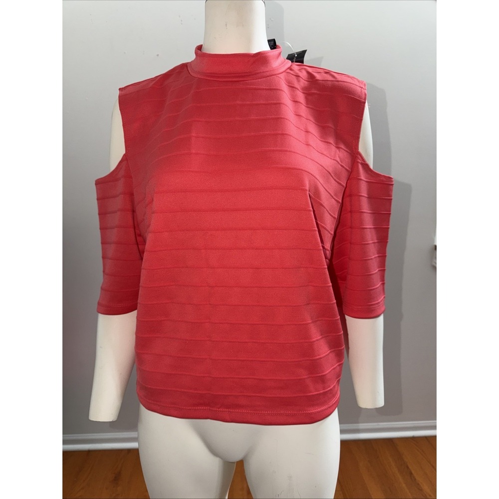 Ashley Stewart Coral Off Shoulder Mock‎ Neck NWT Size 26